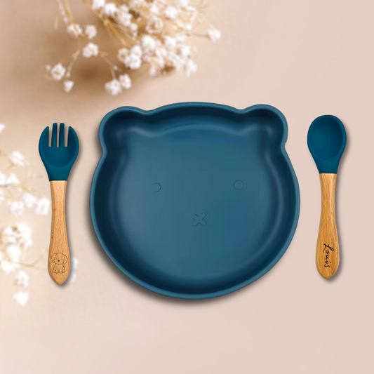 Set de repas + couvert en forme d'Ours pour enfant | Personnalisable