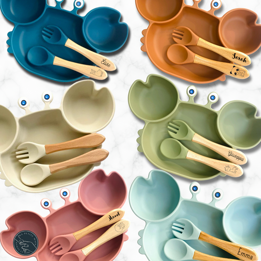 Set repas + couvert Crabe pour enfant